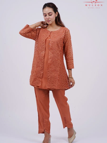Coord set for women Mulson Orange Set