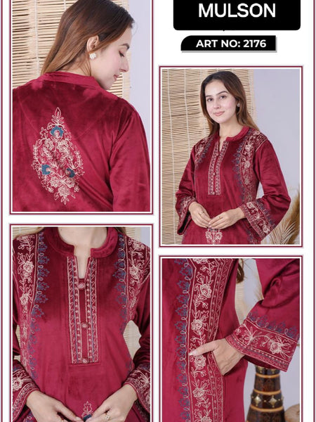 Indulge in timeless elegance with our premium velvet suit set, designed to make a lasting style statement. The rich velvet fabric offers a luxurious drape and royal sheen, making it a perfect choice for festive celebrations, winter weddings, and special o