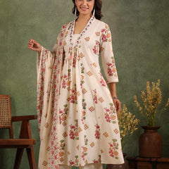🌼 Mulson Ivory Floral Grace Suit Set
