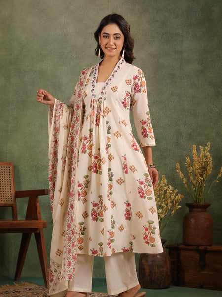 🌼 Mulson Ivory Floral Grace Suit Set