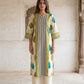 Mulson Ivory Leaf Stripe Kurta Set