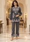 Wool Co-ord Set with White Embroidery