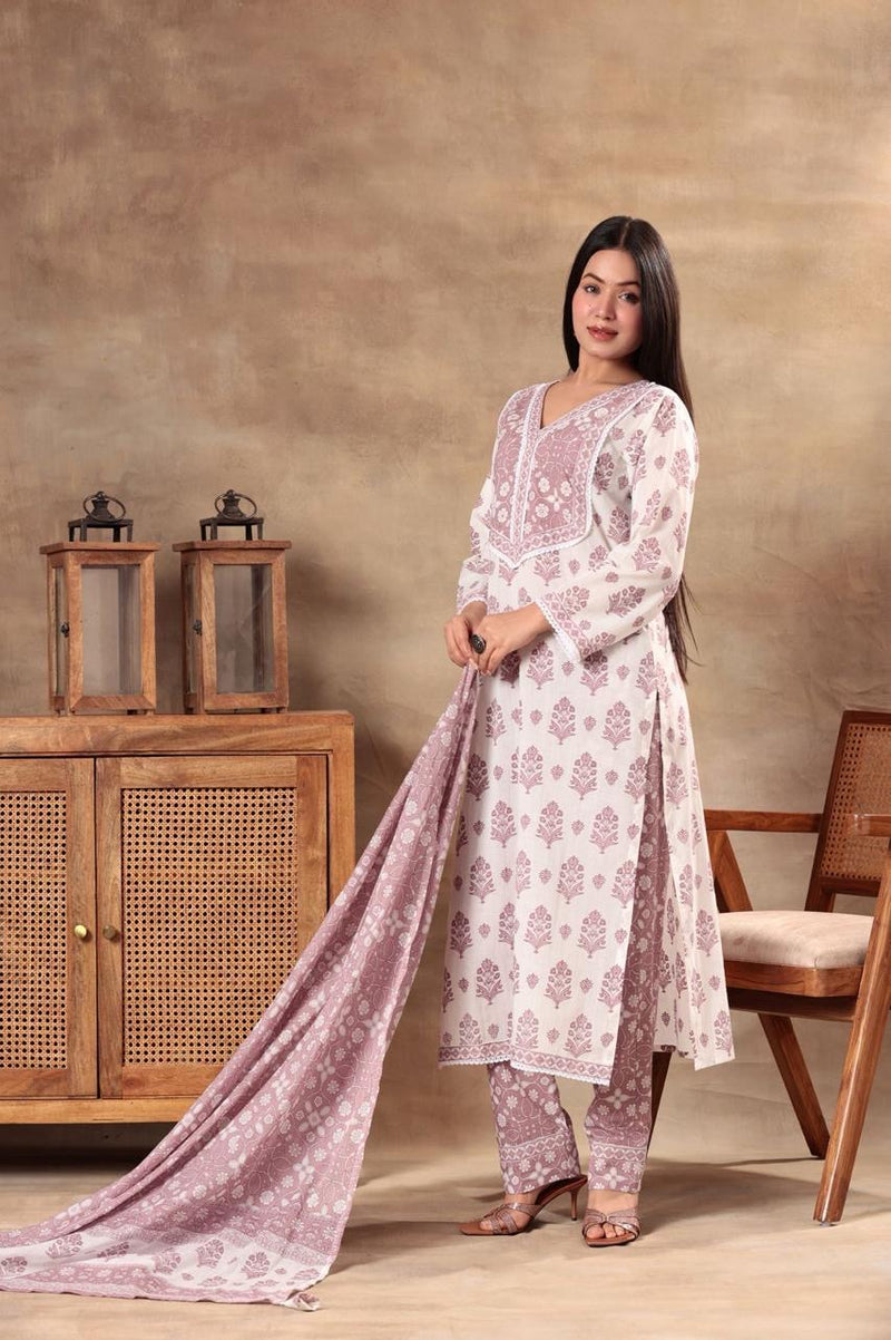 Mulson Blush & Blue Serenity Suit Set