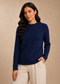 Women’s Chocolate Brown Ribbed Knit Round Neck Sweater