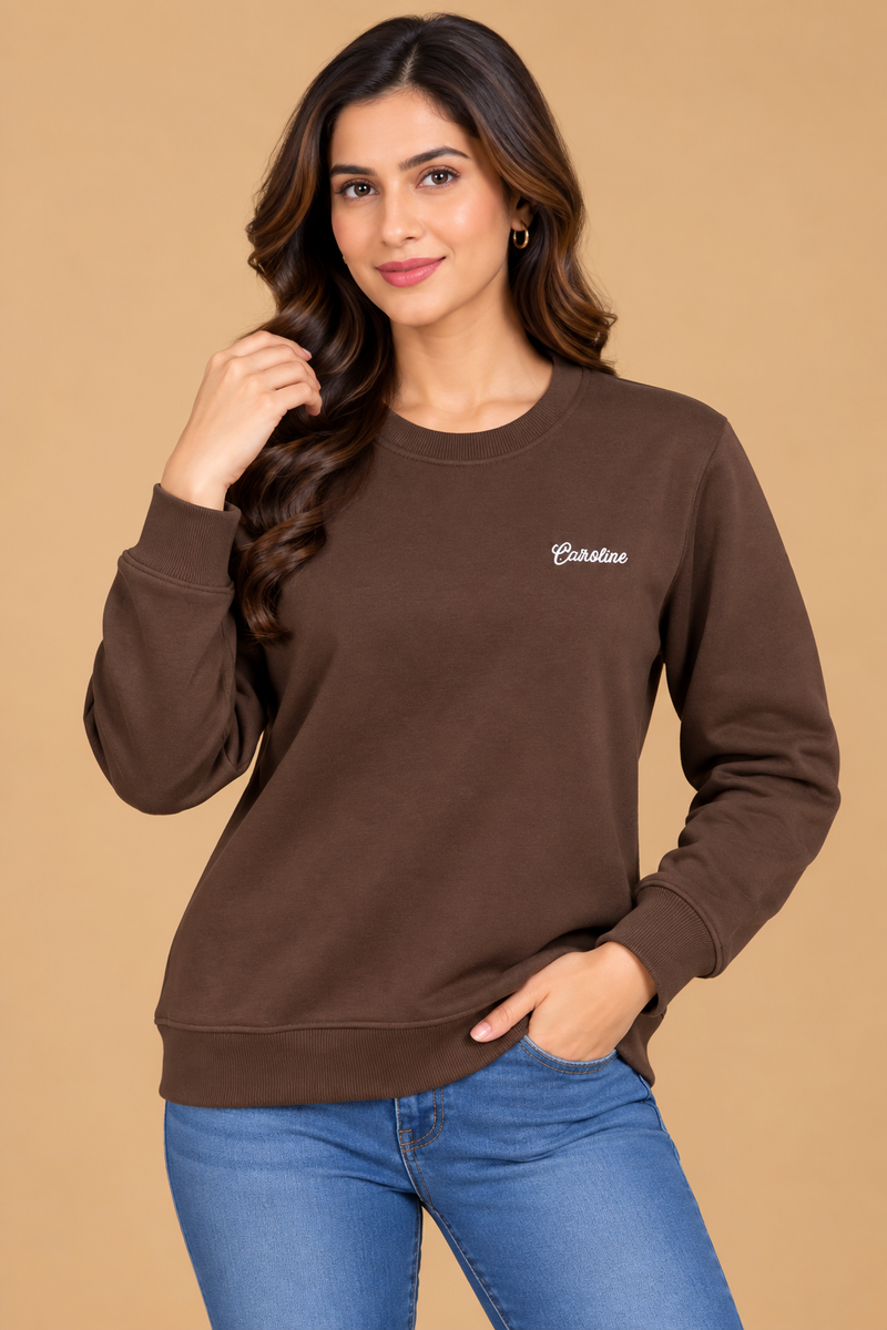Classic Crew Neck Sweatshirt for Women