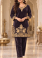 Zari Embroidered Velvet Co-ord Set