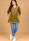 Women’s Multicolour Floral Embroidered Straight Kurta