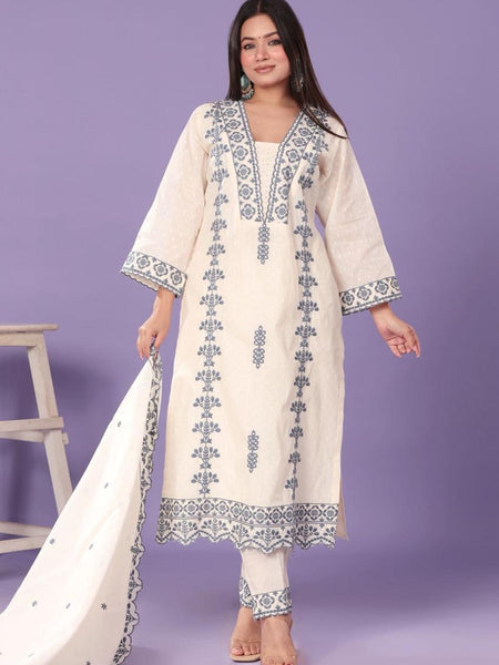 Mulson Ivory Azure Suit Set