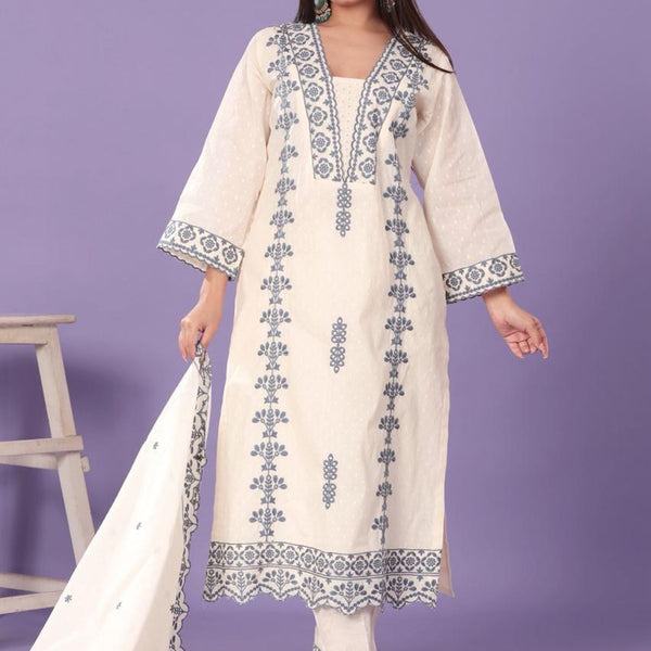 Mulson Ivory Azure Suit Set