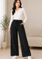 Women’s Premium Knitted Winter Wide-Leg Lowers with Pockets