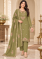 Embroidered Kurta Pant Dupatta Set