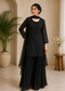 Women’s White Embroidered Kurta Sharara Set with Dupatta | Elegant Cotton Ethnic Wear for Women