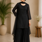 Women’s White Embroidered Kurta Sharara Set with Dupatta | Elegant Cotton Ethnic Wear for Women