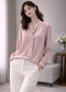 Elegant Tie-Neck Satin Blouse