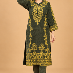 Cotrise Embroidered Winter Kurta Pant Set