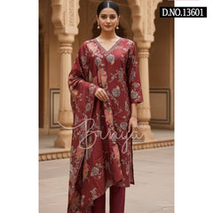 Elegant Embroidered V-Neck Kurta Set with Dupatta – Premium Ethnic Women’s Suit