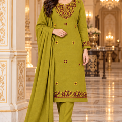 Floral Embroidered Kurta Set with Dupatta