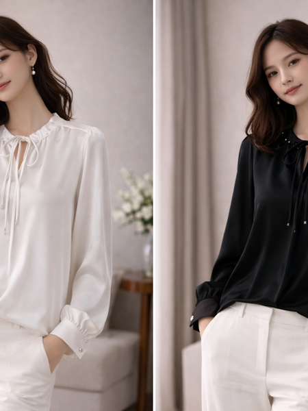 Pearl Tie-Neck Top