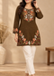 Kashmiri Embroidered Short Kurti for Women