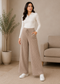 Women’s Cable Knit Wide-Leg Winter Lower | Premium Knitted Warm Pants