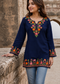 Mehendi Green Floral Embroidered Short Kurti for Women