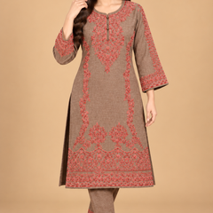 Cotrise Embroidered Winter Kurta Pant Set