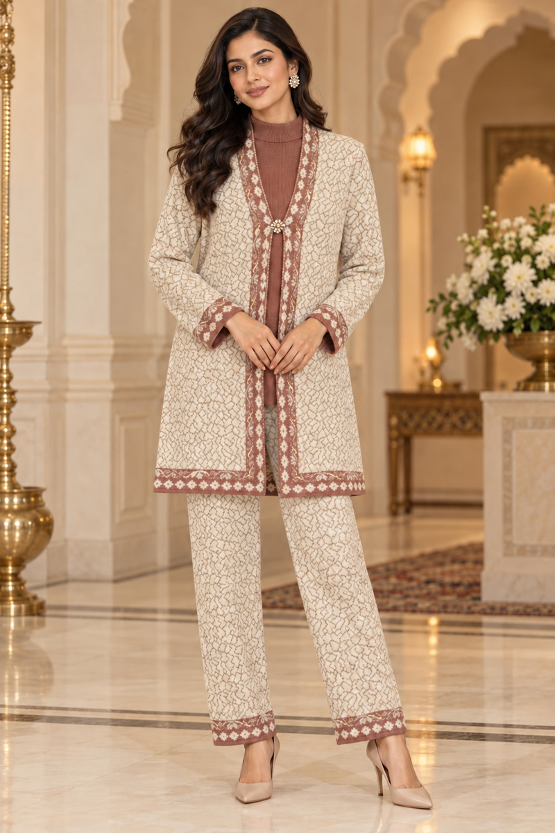 Knit Co-ord Set with Longline Cardigan