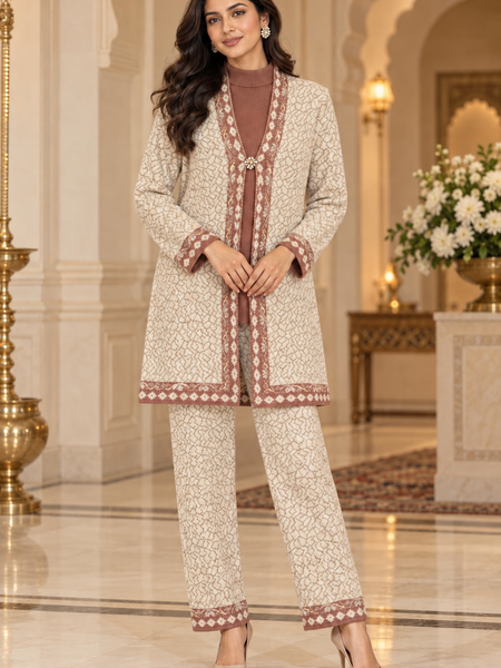 Knit Co-ord Set with Longline Cardigan