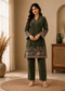 Royal Plum Velvet Elephant Motif Co-ord Set for Women