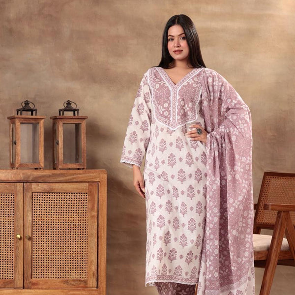 Mulson Blush & Blue Serenity Suit Set