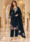 Floral Embroidered Velvet 3-Piece Winter Suit Set