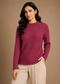 Women’s Ribbed Knit Round Neck Sweater