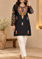 Black Kashmiri Embroidered Short Kurti for Women