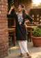 Women’s Teal Embroidered Straight Kurta with White Palazzo | Casual Cotton Ethnic Wear