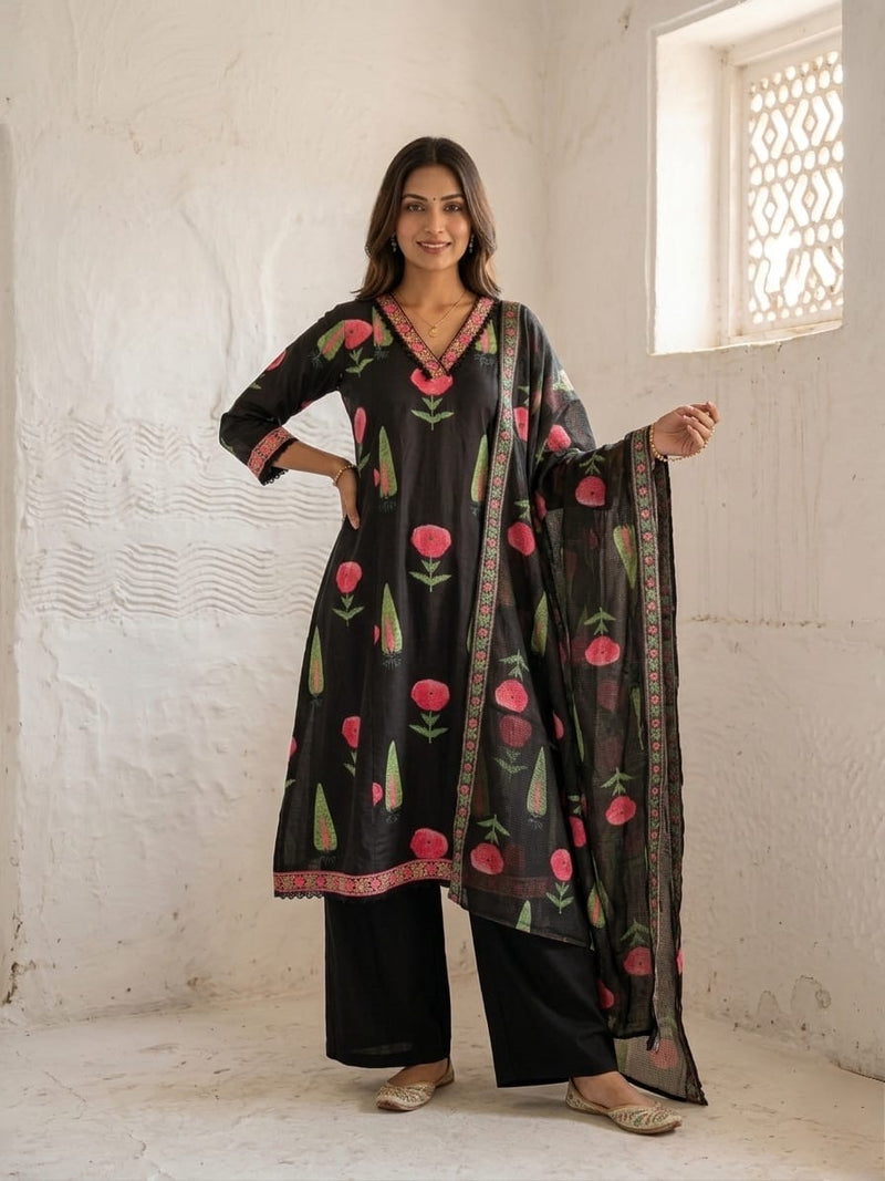 Mulson Scarlet Gulbagh Suit Set