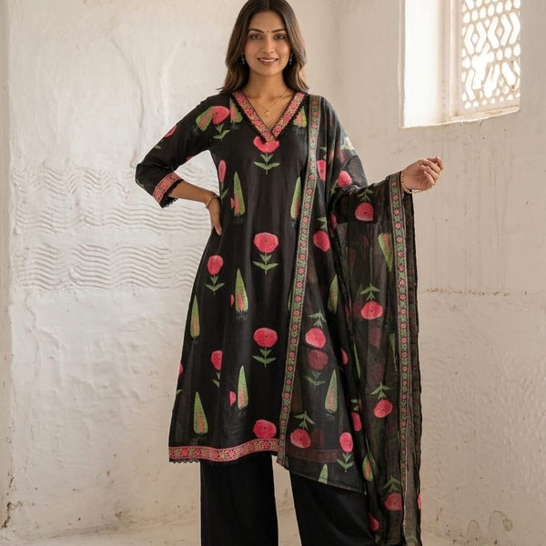 Mulson Scarlet Gulbagh Suit Set