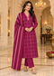 Checkered Winter Suit Set with Dupatta