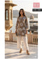 Ivory Brown Printed Kurta with Cream Palazzo Set for Women | Elegant Cotton Ethnic Co-Ord Set
