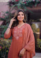 Premium Mul Chanderi Appliqué & Mirror Work Kurta Set with Dupatta