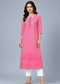 Women’s Beige Multi Floral Printed Straight Kurta