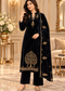 Velvet Tree Embroidered 3-Piece Suit Set