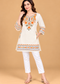 Multicolour Floral Embroidered Short Kurti for Women