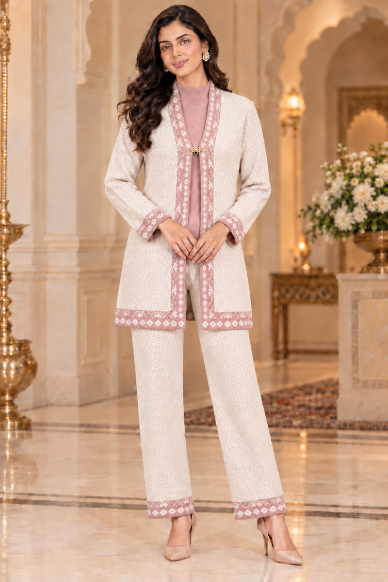 Knit Co-ord Set with Longline Cardigan