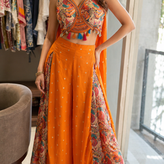 Mulson Saffron Paisley Palazzo Set