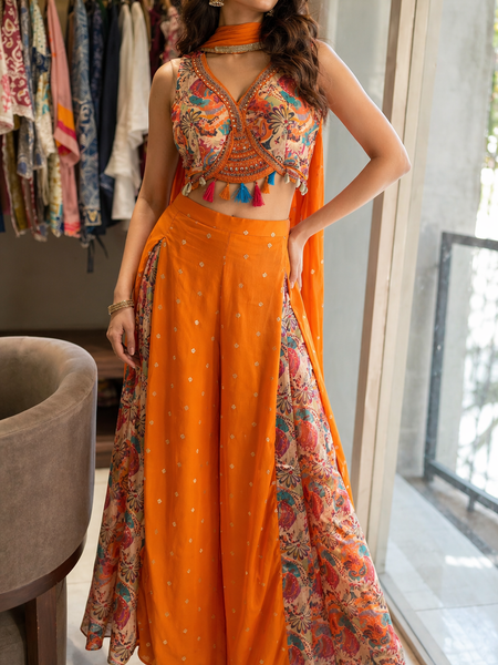 Mulson Saffron Paisley Palazzo Set