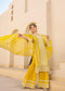 Lavender or Yellow Noor Embroidered Suit Set