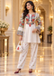 Ivory Kashmiri Embroidered Kurta Pant Co-ord Set