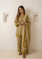 Rustic Olive ,Lime green , with rich teal  Handblock Suit Set