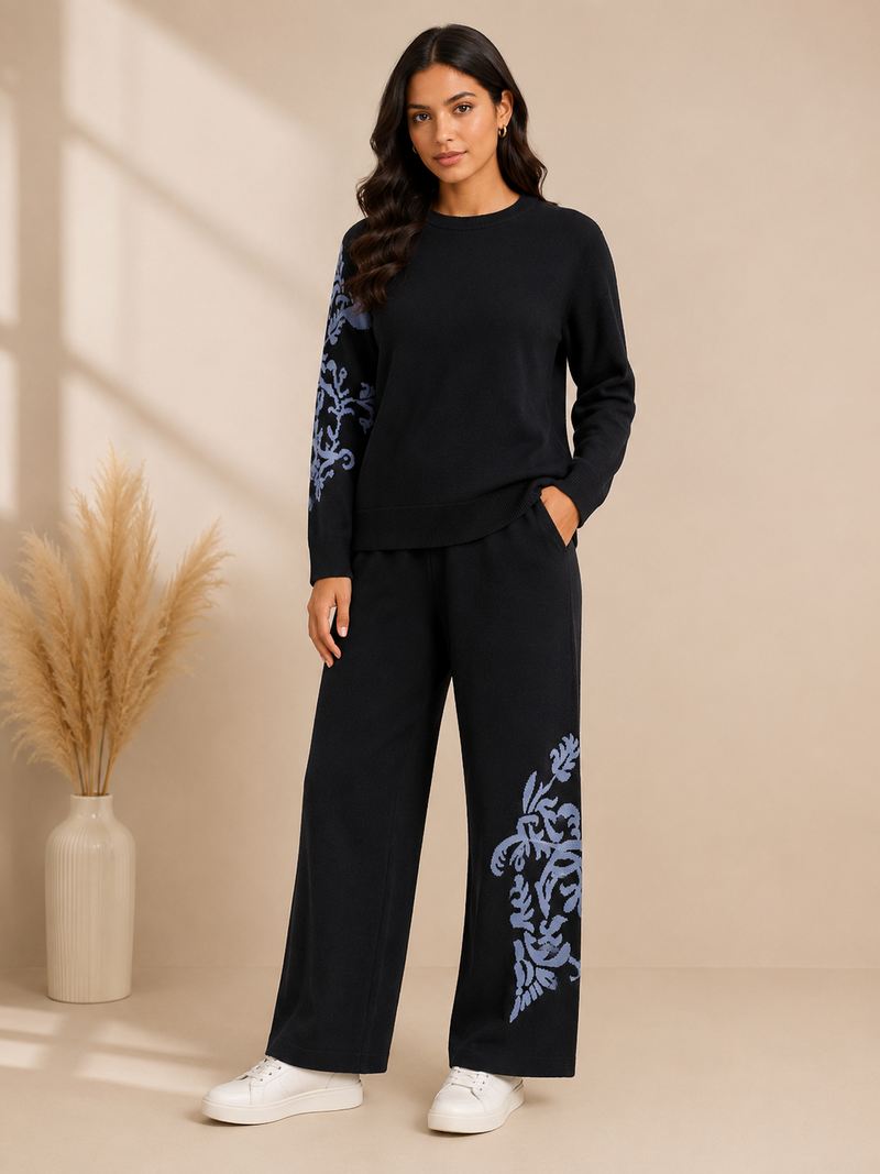 Mulson Signature Tiger Motif Knitted Co-ord Set