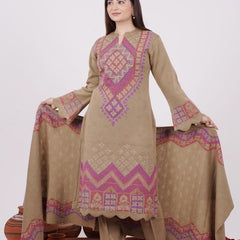 Add a touch of graceful charm to your winter wardrobe with this beautifully embroidered woollen kurti. Designed in an elegant base with intricate embroidery, this piece brings heritage craft together with